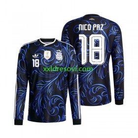 Argentina Nico Paz 18 Gostujući Nogometni Dres World Cup 2026 Dugim Rukavima